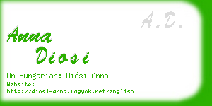 anna diosi business card