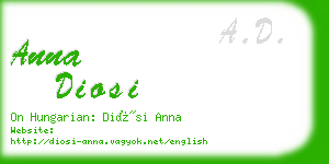 anna diosi business card